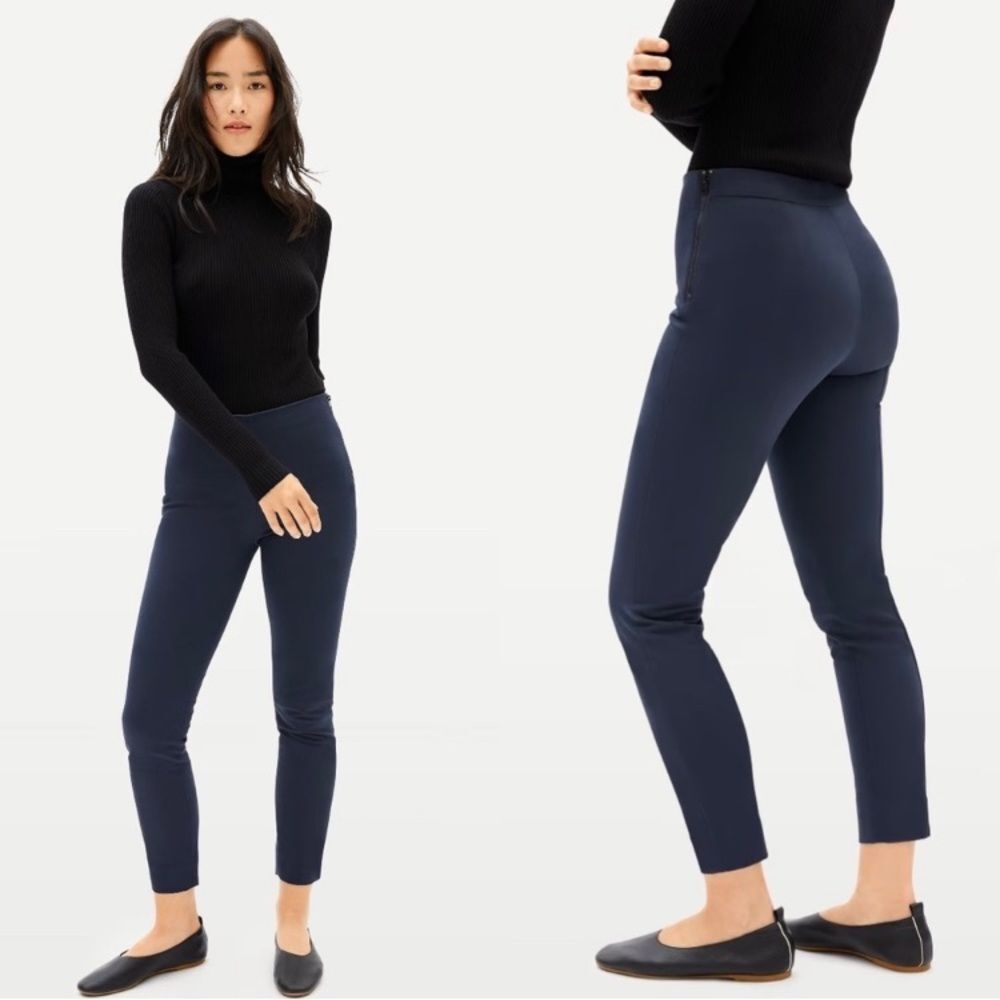 Everlane The‎ Side-Zip Stretch Cotton Work Pant in Navy 4